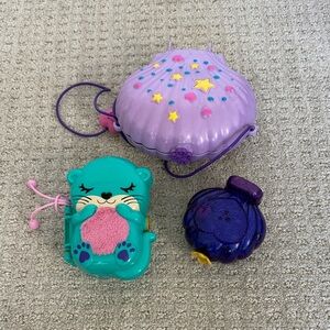Polly Pocket Sea Shell Purse, Seal Set and 🐚